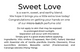 Sweet Love Solid Perfume