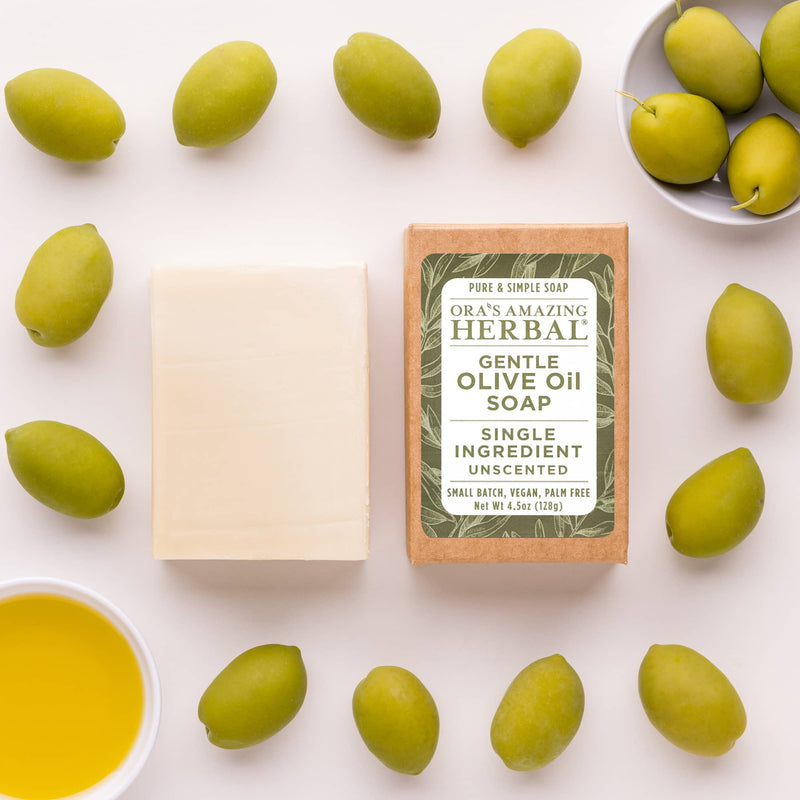 Gentle Olive Oil Soap 4.5oz Lifestyle Indoor Texture