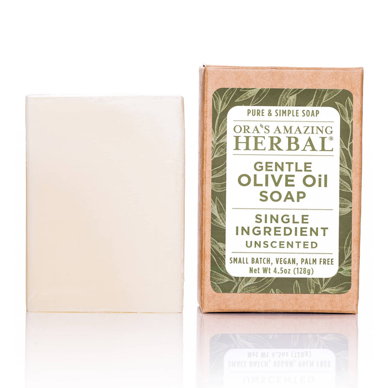 Gentle Olive Oil Soap 4.5oz Texture White Background