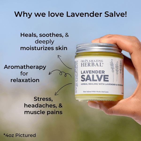 Lavender Salve 4oz Lifestyle Outdoor Benefits Infrgraphic