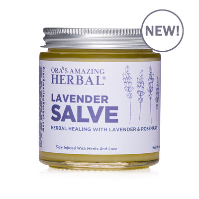 Lavender Salve 4oz White Background