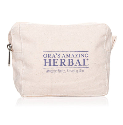Organic Cotton Zipper Pouch White Background