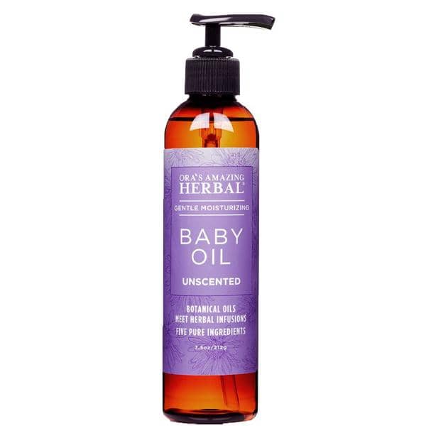 Baby Oil White Background 7.5oz Bottle