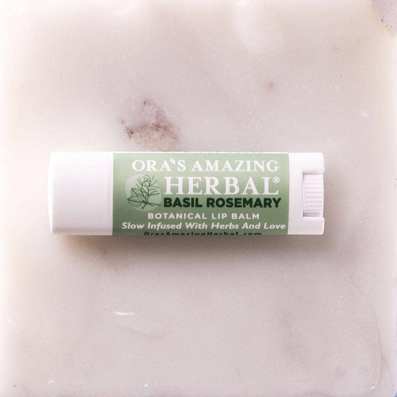Basil Rosemary Lip Balm Indoor Marble Lifestyle
