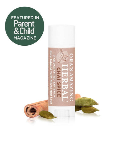 Chai Spice Lip Balm White Background