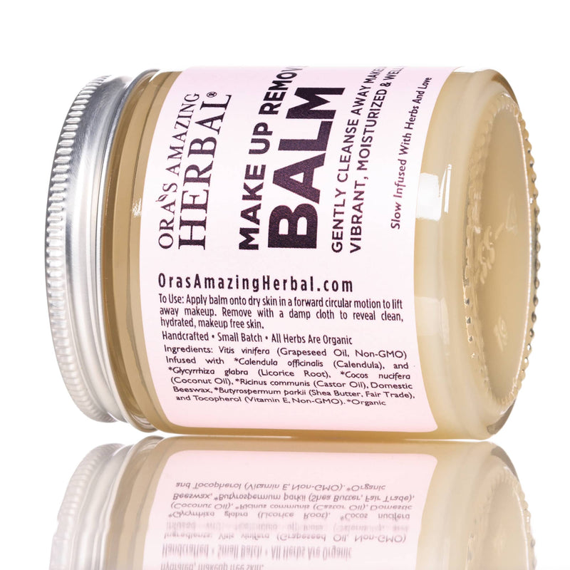 Makeup Remover Balm Side Label Ingredients White Background 4oz Jar