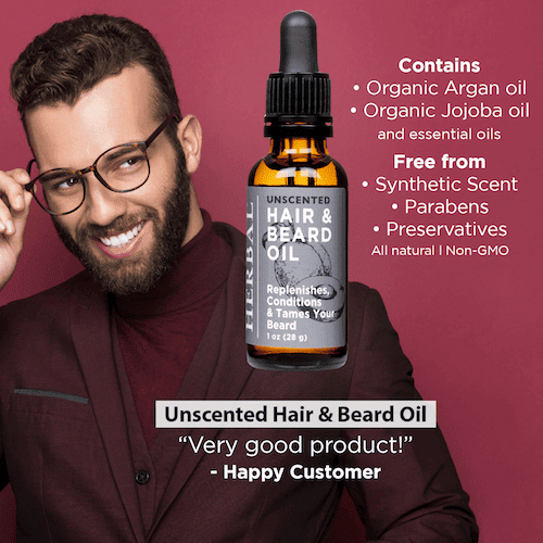 Hair and Beard Oil Set Unscented Hair and Beard Oil 1oz Bottle Infographic