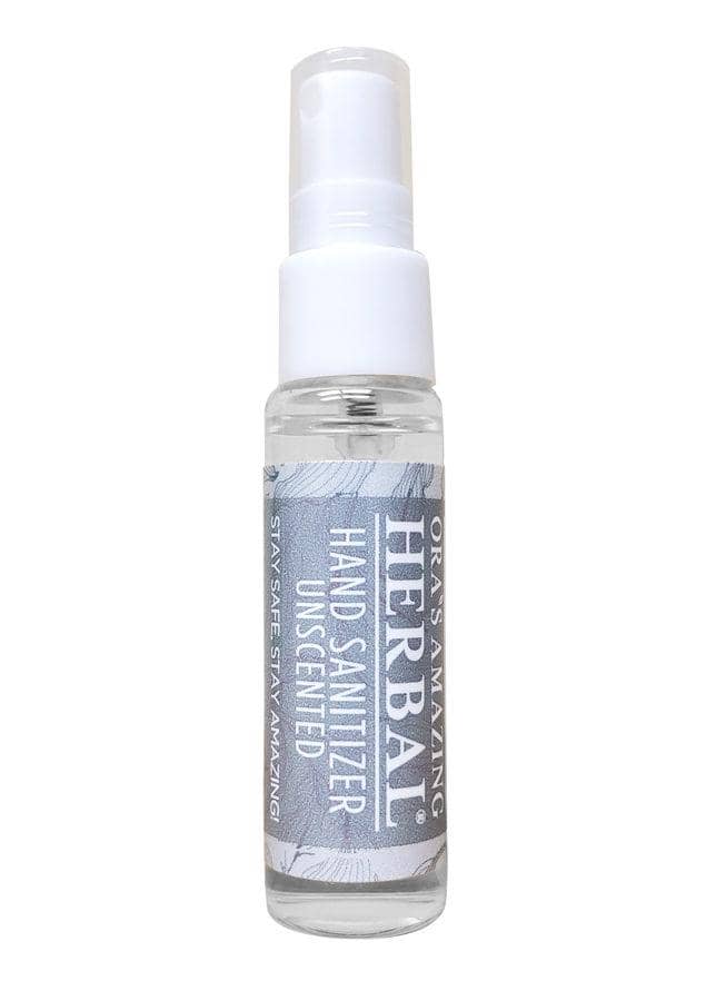 Unscented Hand Sanitizer White Background 0.33oz Spray Bottle