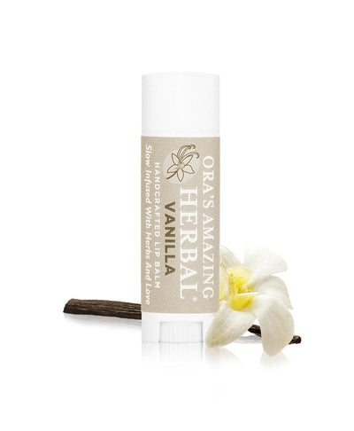 Vanilla Lip Balm White Background