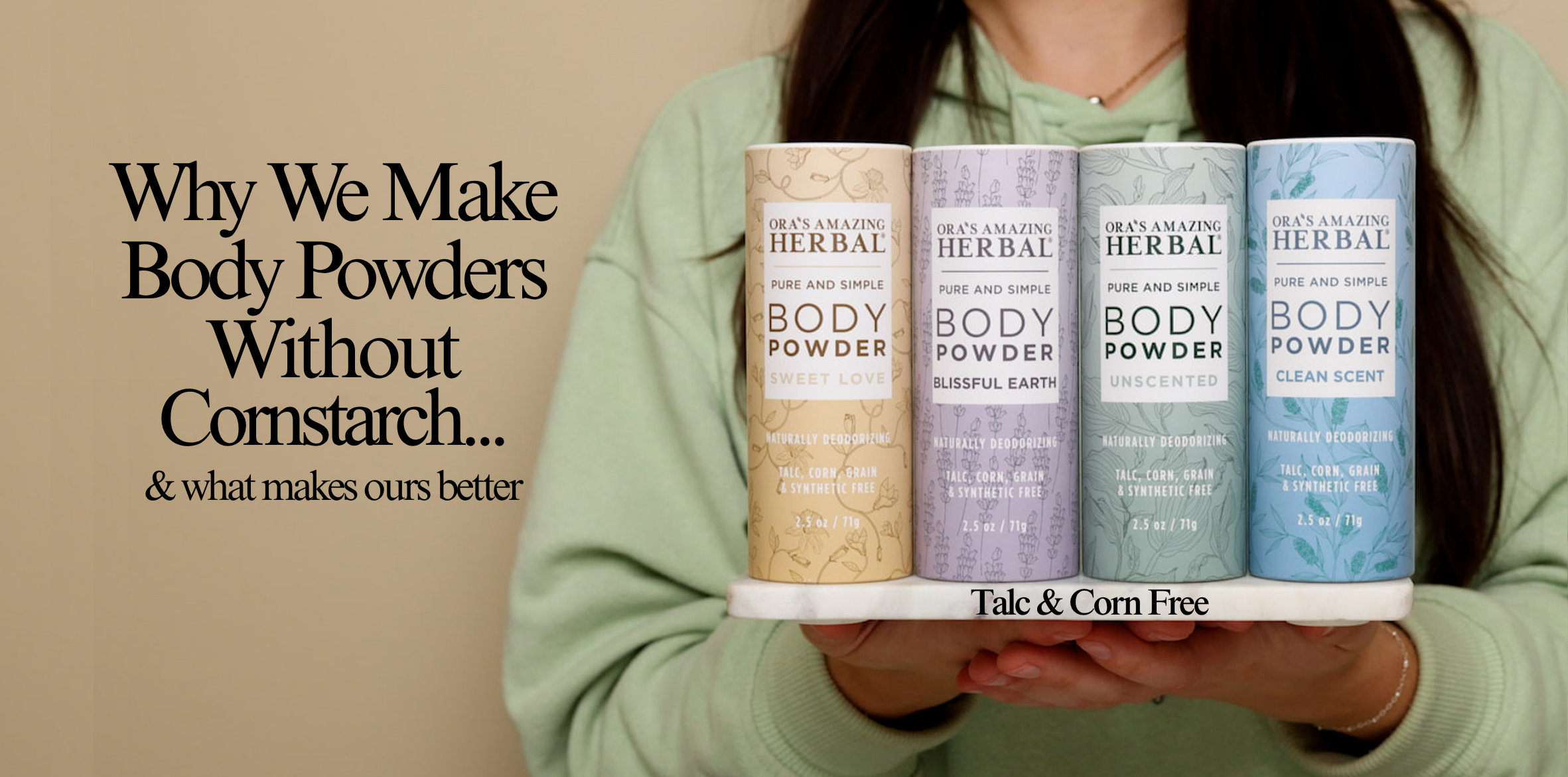 Body Paders Why We Make Body Powders Without Cornstarch & What Makes Ours Better