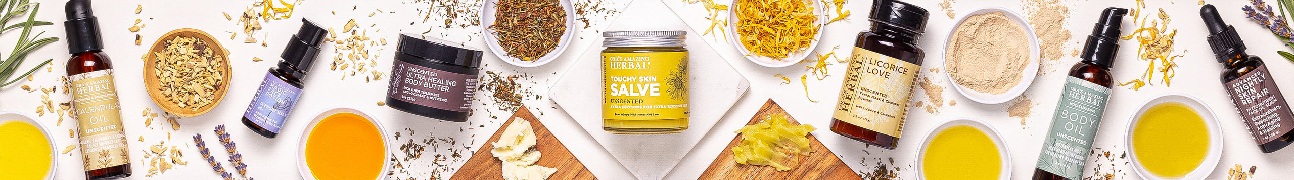 Natural eczema treatment products collection banner image