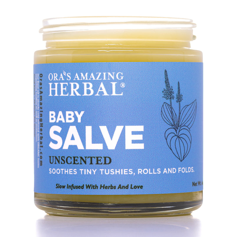 Baby Salve White Background 4oz Jar