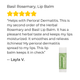 Basil Lip balm product with customer review and rating on a white background