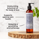 Blissful Earth Body Oil 7.5oz Lifestyle Indoor Benefits Infographic=