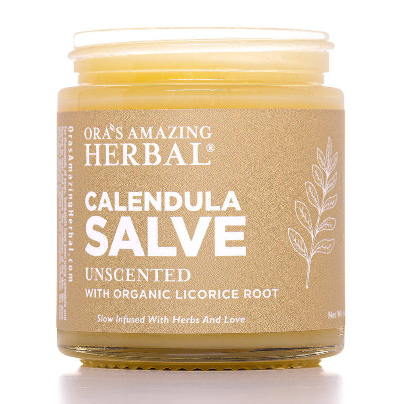 Calendula Cream Salve White Background 4oz Jar
