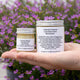 Colloidal Oatmeal 4oz and 1oz Lifestyle Outdoor Human Hand