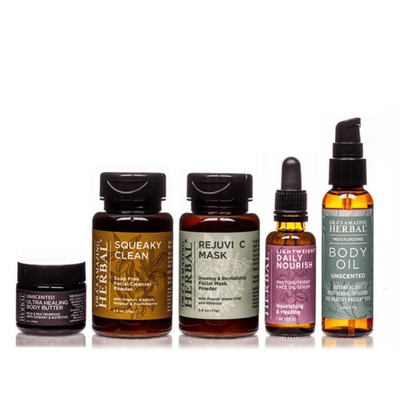 Combination Skin Face Care Set White Background