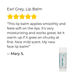 Earl Grey Lip balm product with customer review and rating on a white background