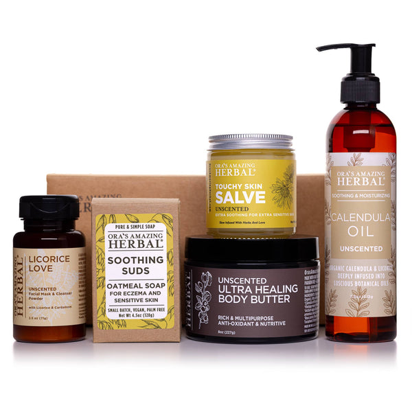 Eczema Regimen Set Full Size White Background with Box