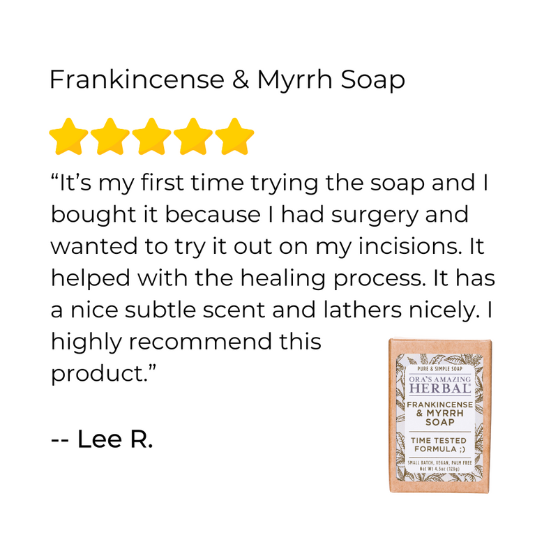 Frankincense and Myrrh Soap Product Review