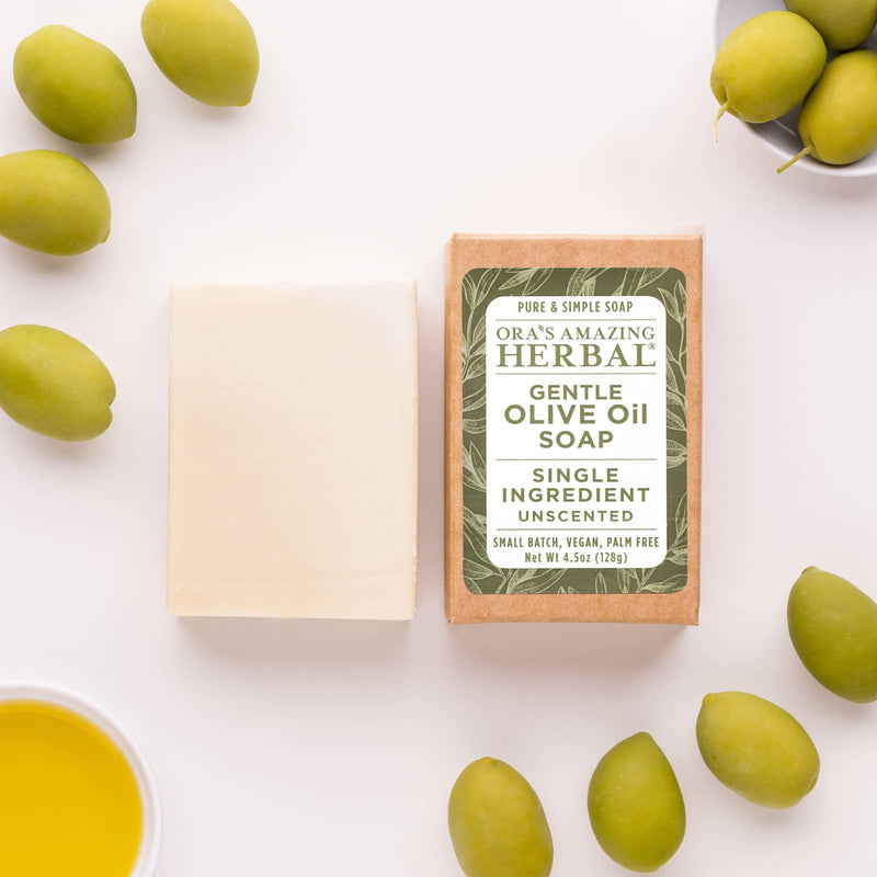 Gentle Olive Oil Soap 4.5oz Lifestyle Indoor Texture