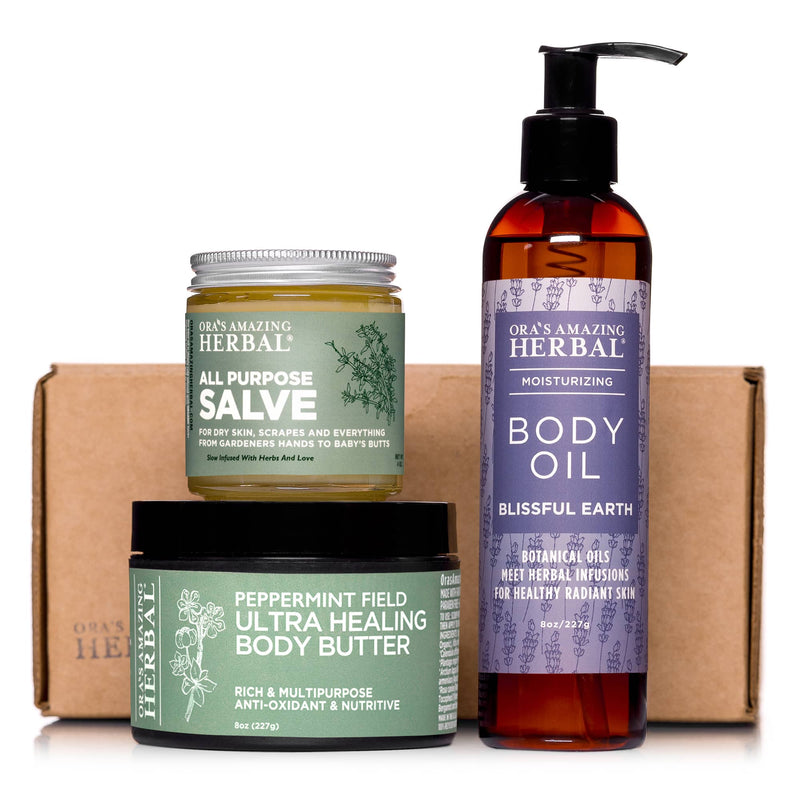 Natural Moisturizer Variety Set Scented Full Size White Background With Gift Box