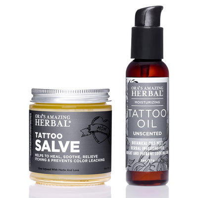 Natural Tattoo Aftercare Set White Background 
