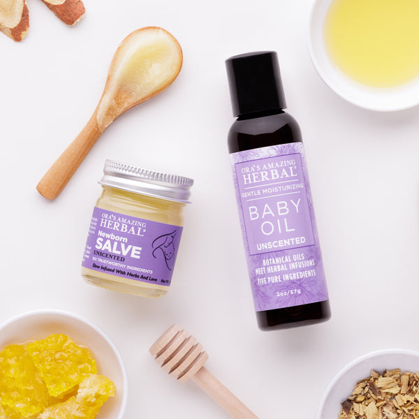 Newborn Salve and Baby Oil Set