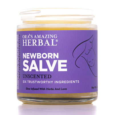 Newborn Salve White Background 4oz Jar