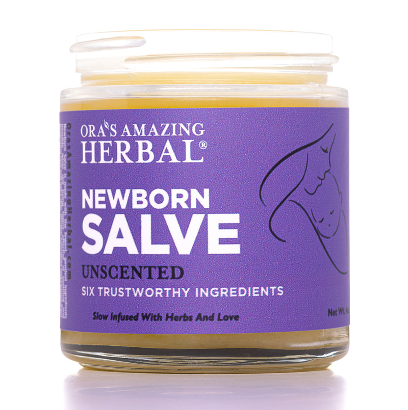 Newborn Salve White Background 4oz Jar