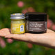 Salve and Butter Set Travel Size Set 1oz Touchy Skin Salve 2oz Unscented Body Butter Lifestyle Outdoor Human Hand 