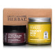 a jar of salve and a container of body butter on a white background.