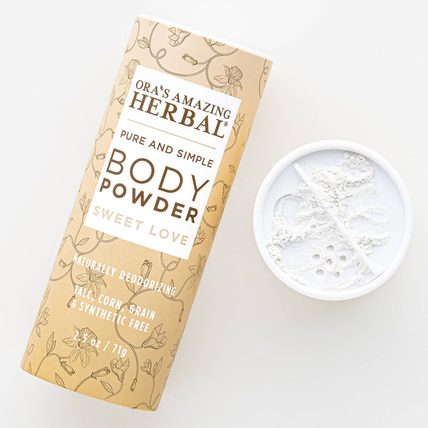 Sweet Love Body Powder White Background 2.5oz Texture