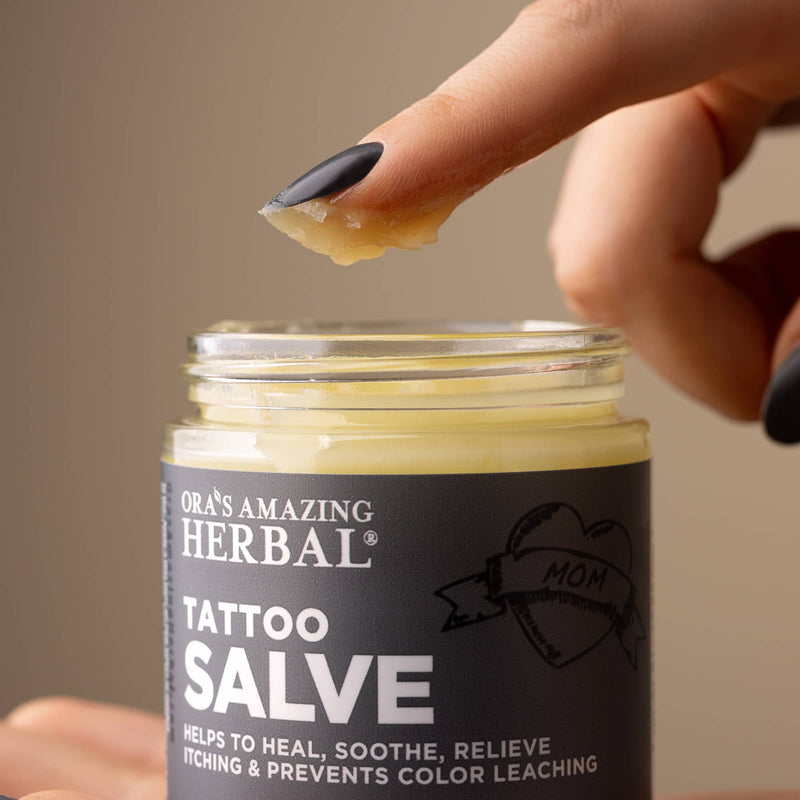 Tattoo Salve 4oz Lifestyle Indoor Texture Human Hand Kaylee