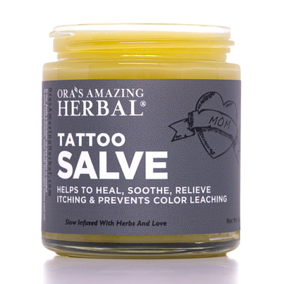 Tattoo Salve White Background 4oz Jar