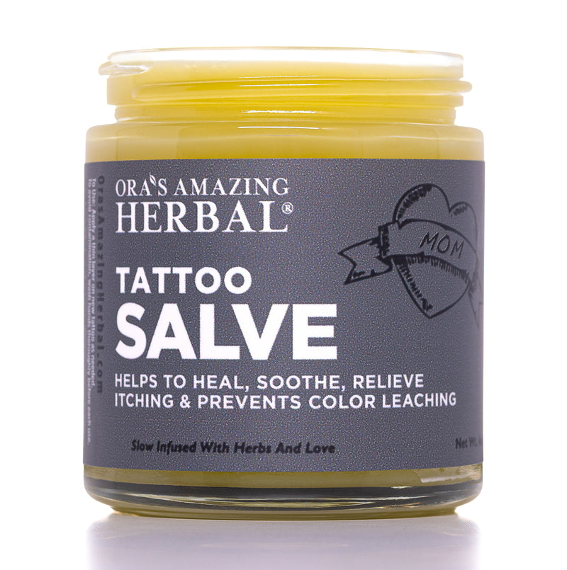 Tattoo Salve White Background 4oz Jar