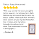 Review for unscented tattoo soap with a five-star rating and customer testimonial.