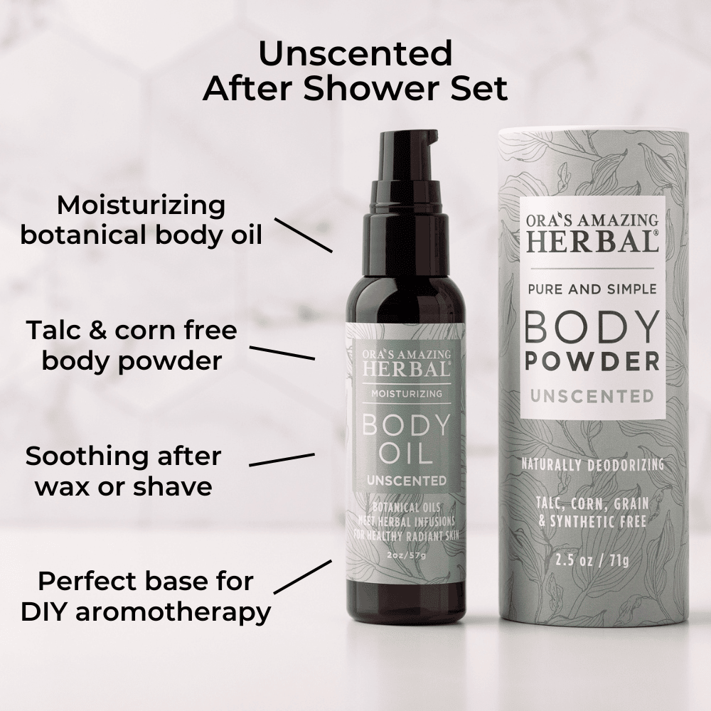 After Shower Powder and Oil Set, Unscented