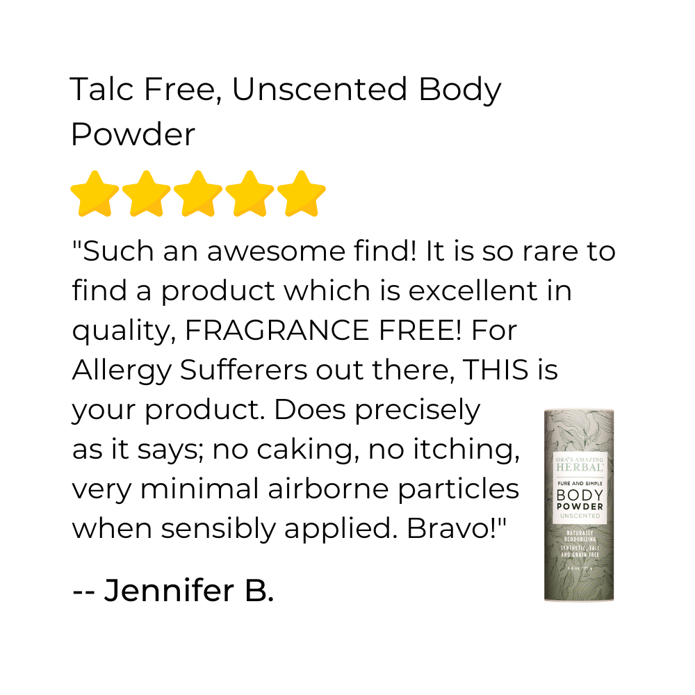 Natural Talc Free Body Powder – Be Green Bath and Body, LLC