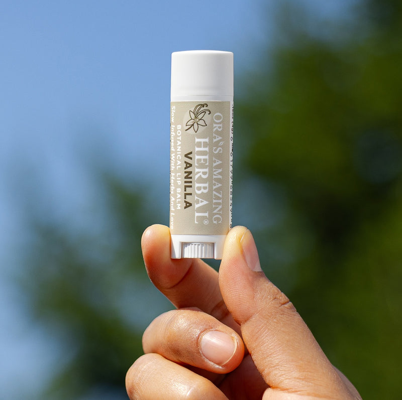 Vanilla Lip Balm Lifestyle Outdoor Human Hand