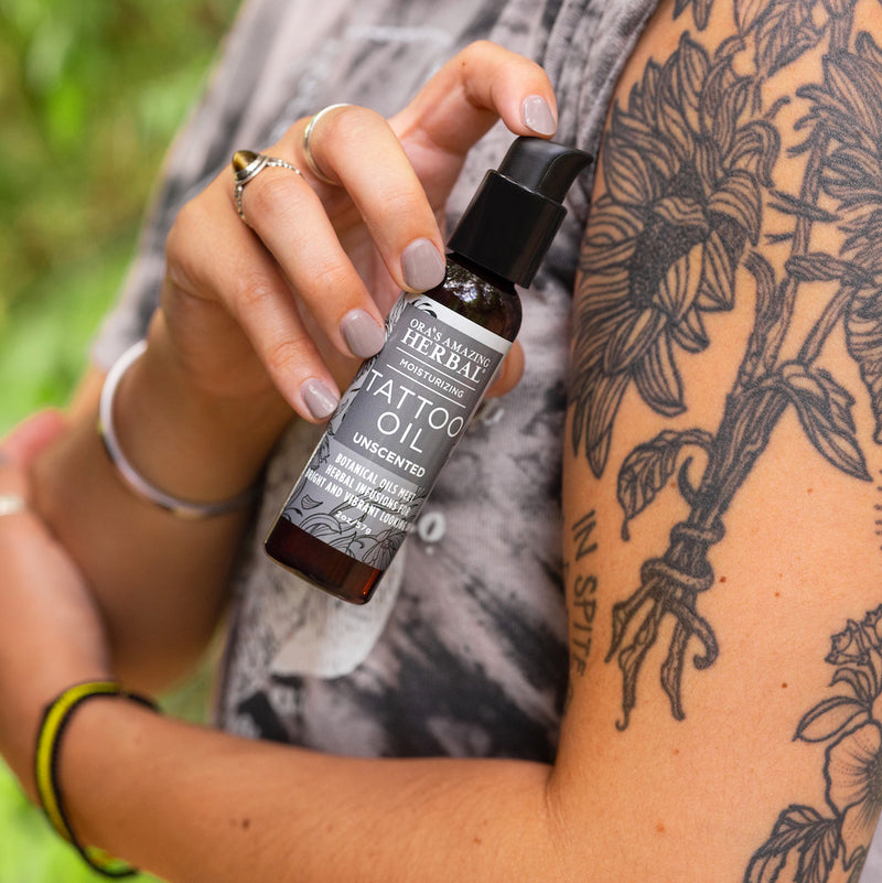 Tattoo Oil, Natural Tattoo Aftercare – Ora's Amazing Herbal
