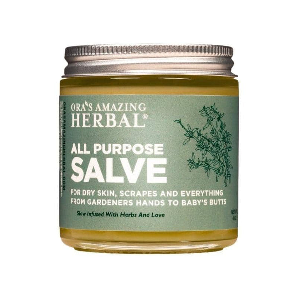 All Purpose Salve White Background 4oz Jar
