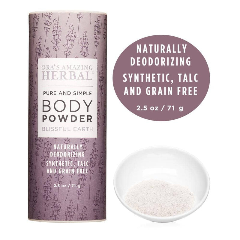 Blissful Earth After Shower Powder and Oil Set Blissful Earth Body Powder 2.5oz Infographic