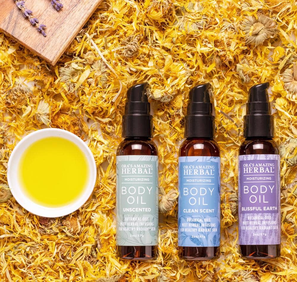 Body Oil, Variety Set, Travel Ora\'s Amazing Herbal or – Full Size
