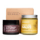Eczema cream salve and body butter for eczema with a white background and a box