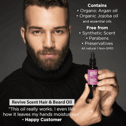 Hair and Beard Oil Set Revive Hair and Beard Oil 1oz Bottle Infographic