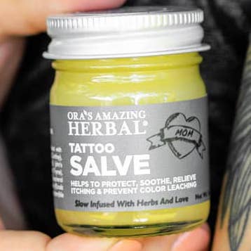 Tattoo Salve 1oz Lifestyle Outdoor Human Hand Cropped