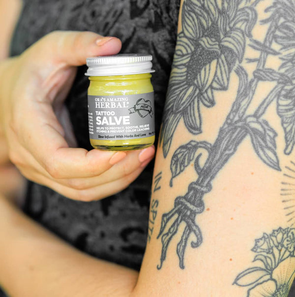 Tattoo Salve 1oz Jar Lifestyle Outdoor Human Hand
